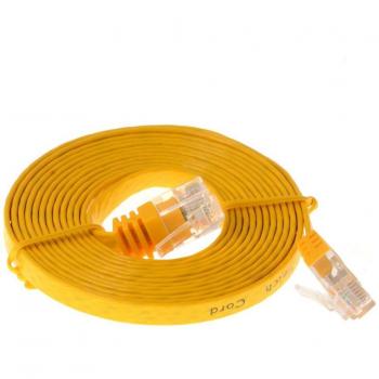 Helos Slimline UTP Cat‑6 – 3,0 m – Gelbe Leitung