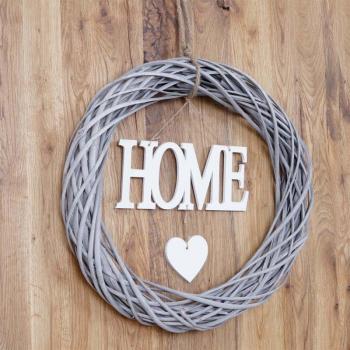 Décor circulaire boisé pour entrée – Home 40 cm