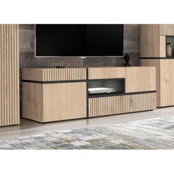 Meuble TV Cross Moderne Beige 150x50x50 cm