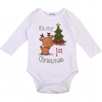 Infant Christmas Cartoon Deer Jumpsuit