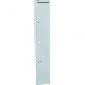 BISLEY Garderobenschrank Office, 1 Abteil, 2 Fächer, lichtgrau