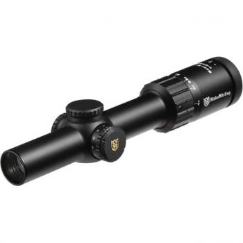 Nikko Stirling Boar Eater 1‑4×24 mm, 30 mm Tube, Rifle Scope – NSBE1424 with Glass Reticle and 4 Extreme Dot, Matte Black