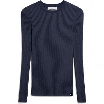 Fitted Damenpullover „ALAANIA RN“ – Armedangels, Bio-Baumwolle, Blau, XL
