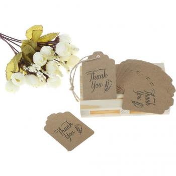 Hochzeitsetiketten aus Kraftpapier, 50 Stück