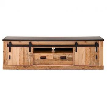 Furn.Design Lowboard Stove (Flat-TV Unterschrank, Used Wood, 200 cm)