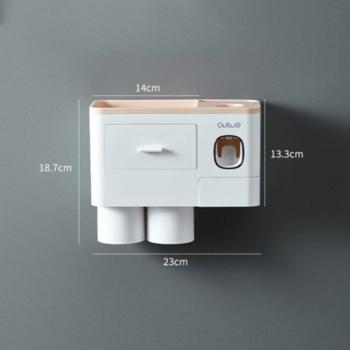 Accessoires salle de bain cyan peak : distributeur, gobelet, presse et support mural