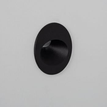 Segnapasso LED Esterno 2W Circolare Incasso Parete Nera Coney