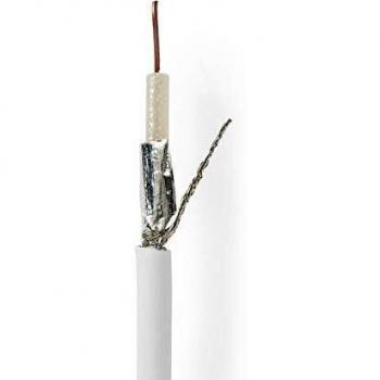 KOKA 799 NEDIS Coaxial Kabel 75 Ohm – Rund, doppelschirm, PVC, weiß, 10 m, Kartonverpackung