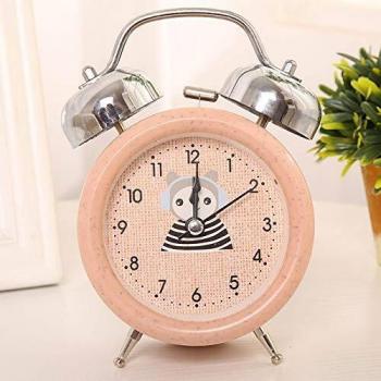 GYYJW Horloge de Table Paresseux Jade Créatif Réveil Double Cloche