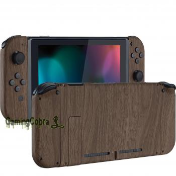 Wood Grain Soft Touch Grip Controller Housing Shell with Complete Button Set for Nintendo Switch