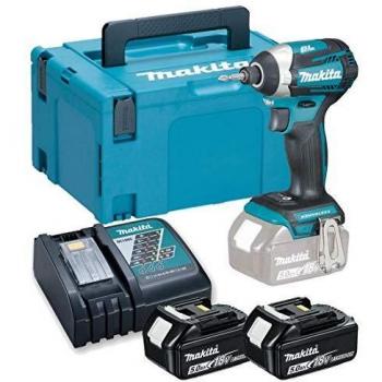 Makita MAKDTD154RTJ LXT Li-Ion 18V Brushless Impact Driver with 2x5.0AH Batteries, Charger and Makpac 3 Case