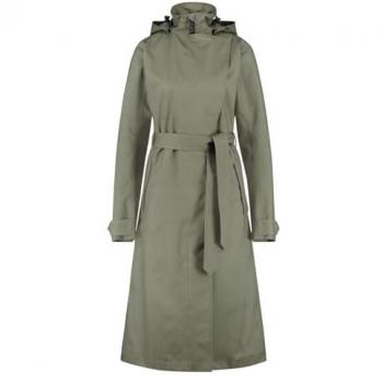 Agu Women's Long Waterproof Trench Coat – Olive Green