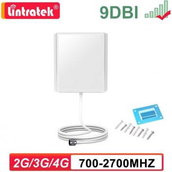 9dBi Indoor Cellular Antenna 2G 3G 4G 700-2700MHz GSM LTE Panel N Male Connector