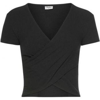 Buffalo Figurbetontes Kurzarmshirt, Schwarz, Gr. 32/34