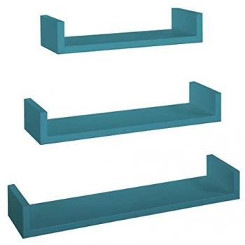 Estantes de pared Calamita azul atolón set de 3 piezas