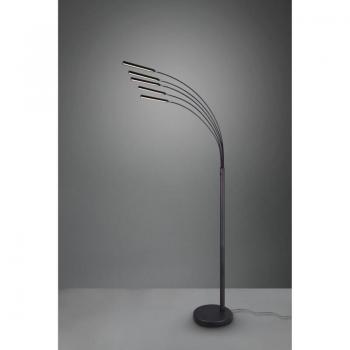 Piantana Reed 5 Archi Led in Nero Opaco 195 cm
