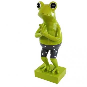Gartenfigur Frosch Dekofigur 43 cm grün