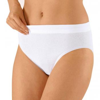 Comazo 1/95/2880/1 Damen Taillenminislip 3-Pack – weißes Weichbundmodell, 38