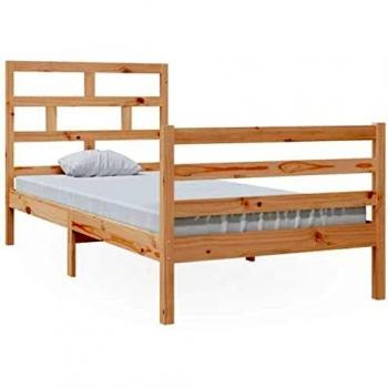 VidaXL 90x200 cm Bed Frame in Solid Wood