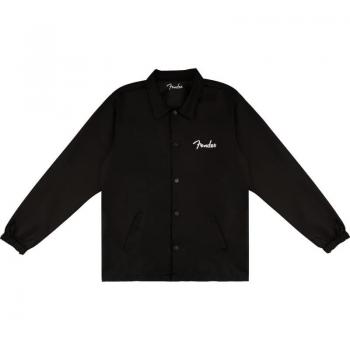 Fender Black Coaches Jacket with Spaghetti Logo Large