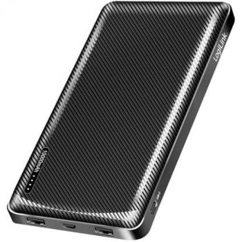 Powerbank Externe LogiLink 10 000 mAh (PA0328) – 2 Ports USB‑A + 1 USB‑C