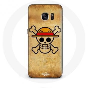 Coque in silicone per Samsung Galaxy S7 Edge One Piece Teschio