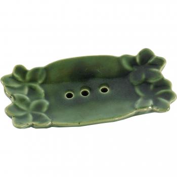 GURU SHOP Seifenschale Keramik Jasmin, 2x15x8 cm