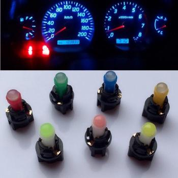 Ampoule LED T5 T6.5, 10 pièces, éclairage intérieur de voiture, tableau de bord, indicateur de chaleur, cale, lampe d'instrumentation, lampe de climatisation 12V