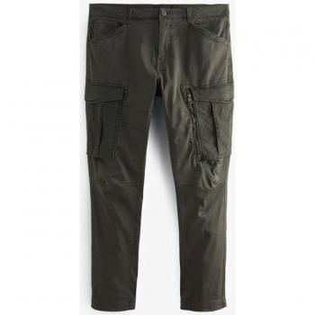 Next Dark Khaki Green Quick‑Stretch Zip Cargo Pants