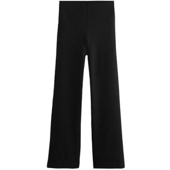 Pantalon en jersey ponte noir à taille large
