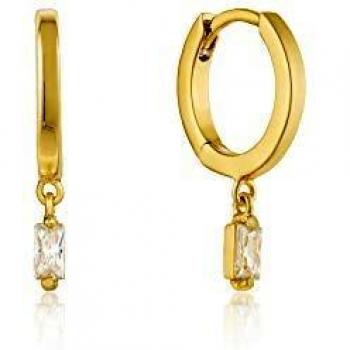 Pendientes Ania Haie E018-09G con Circonitas Rectangulares