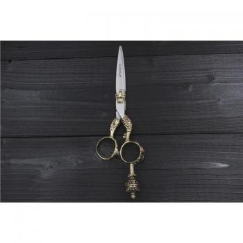 KUMIHO Profi-Haarschnitt-Set – Dual-Scheren, Ledertasche, Krone-Griff