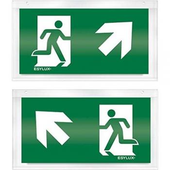 EsyLux zweiseitig Pfeil rechts/oben 24m EKW für SLX Piktogramm-Scheibe (EN10032561)