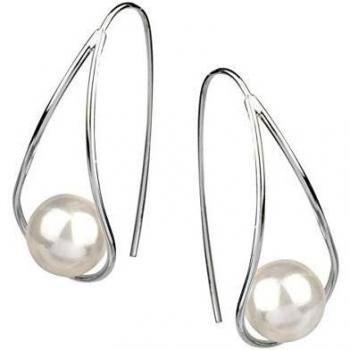 Pendientes de plata con perla irisada Vidal & Vidal