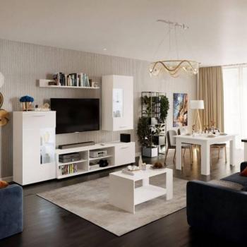 Pack Muebles de Salón Blanco Mate con Módulos