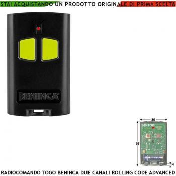 Telecontrollo Bicanale Frequenza 433,92 MHz Portata Max 100 mt Advanced Rolling Code 128