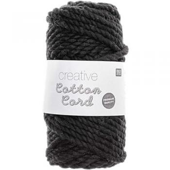 Pelote de corde en coton 25 m – Noir – Rico Design