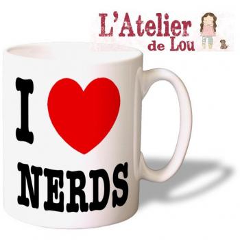 „Nerdy Love“ Kaffee­becher – handgemachte Keramiktasse, spülmaschinenfest