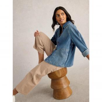 Veste Eden en denim bleu de White Stuff