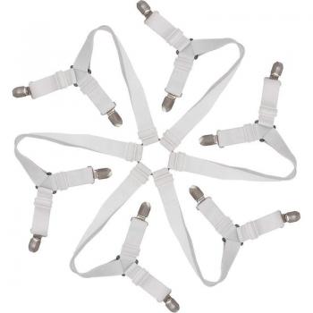 Multi-Fit Bed Sheet Clips, Elastic and Firm Grip Design