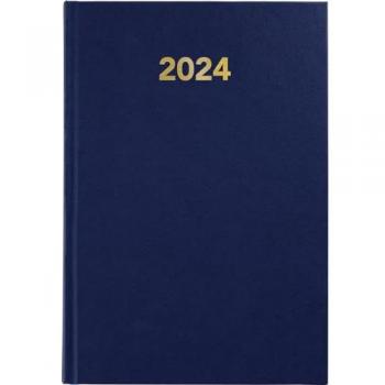 Grafoplas Baviera 2024 Agenda Anual Día Página 15x21cm Azul Marino