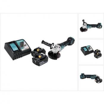 Makita DGA 517 RG – Meuleuse sans fil 18 V, 125 mm, technologie brushless + pack batterie 2×6 Ah + chargeur