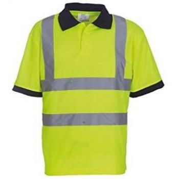 Yoko Extra Large Long‑Sleeve High‑Vis Polo – Radiant Yellow