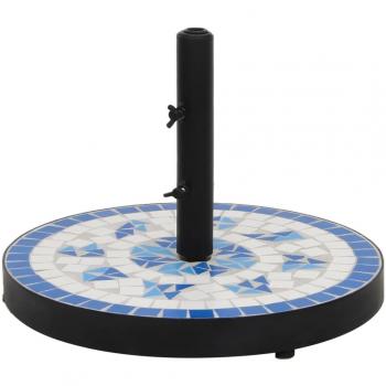 Base per Ombrellone Blu e Bianco Rotonda 12 kg cod mxl 129263