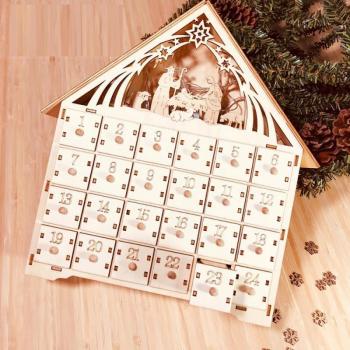 Calendario de Adviento con Iluminación y Cajones