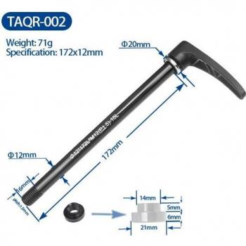Lightweight Aluminum Thru Axle Skewer for MTB 142mm x 12mm