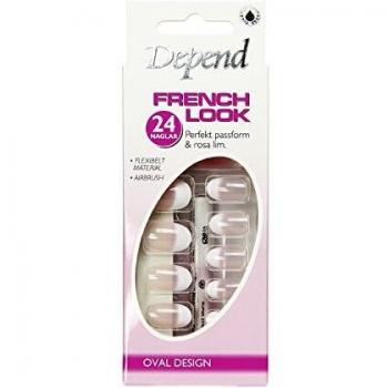 Uñas postizas ovaladas 24 unidades rosa