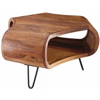 Tavolino Wohnling 55x55 cm in legno e metallo