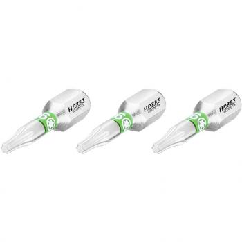 Emboîture de tournevis Hazet 2223N‑T9/3 – 6,3 mm hexagon massif – TORX T9 – Pack 3