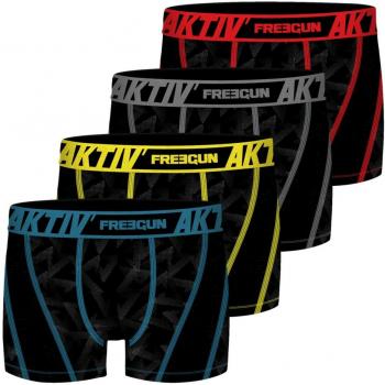Freegun Aktiv Men's Boxer Shorts with Colored Stitching (4-Pack)